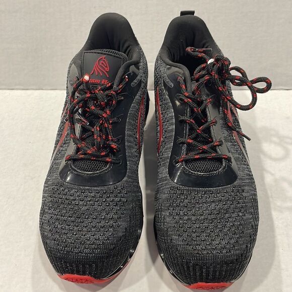 Dream Horse Men’s Steel Toe Shoes Sneakers Lace‎ Up Sz 6.5 Black Red #21032 - Picture 3 of 11